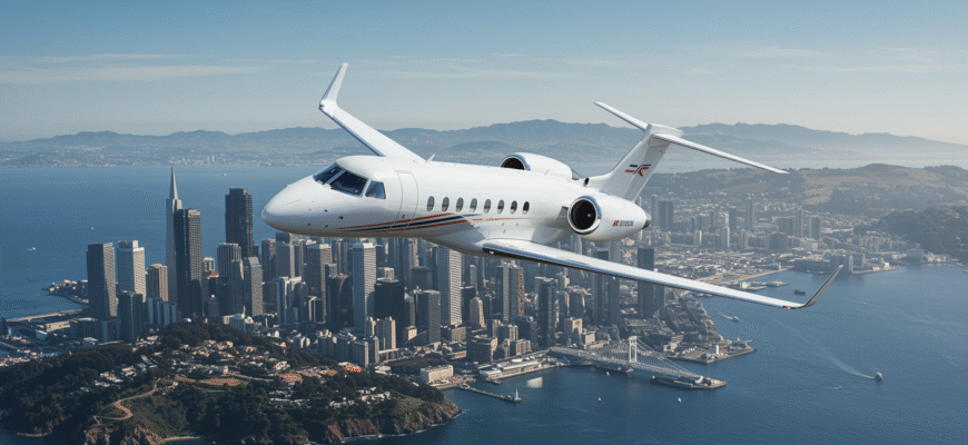 Private Jet Charter To And From San Francisco Photo