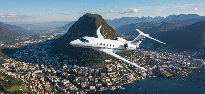 Private Jet Charter To And From Lugano Photo