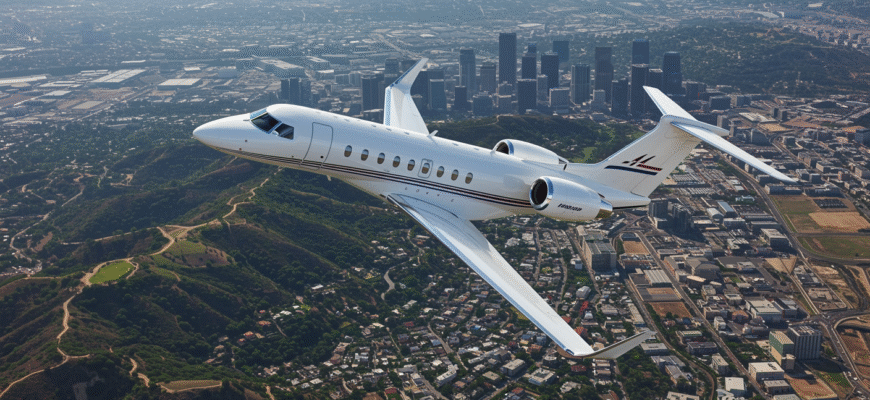 Private Jet Charter To And From Los Angeles Photo