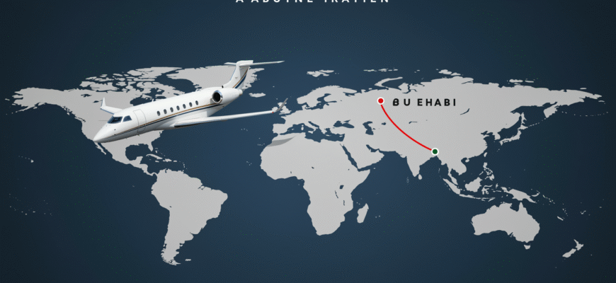 Private Jet Between Abu Dhabi And Paris Photo