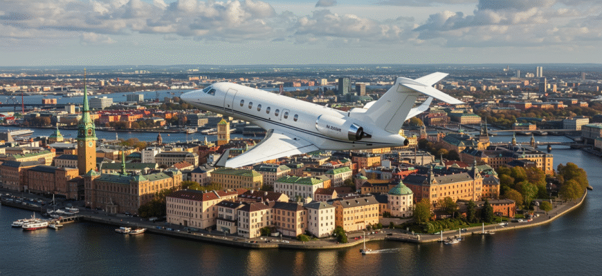 Private Jet Charter To And From Stockholm Photo