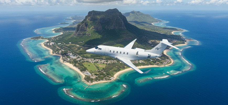 Private Jet Charter To And From Mauritius Photo