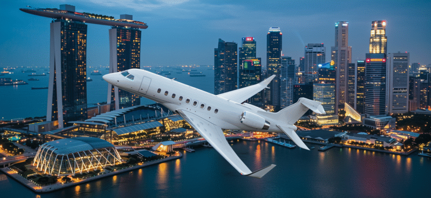 Private Jet Charter To And From Singapore Photo